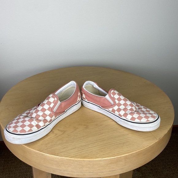 Vans Pink and White Checkered Slip-On Sneakers - Picture 3 of 7